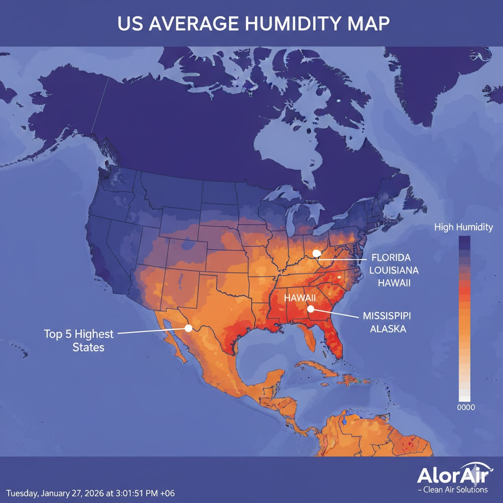 Most Humid States in the US: The Science of Damp Air and Home Protection