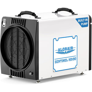AlorAir 198 PPD Crawl Space Dehumidifiers with Pump and Drain Hose | Sentinel HDi90 (Duct-able) | Size for 2600 sq.ft
