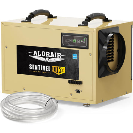 AlorAir 120 PPD Crawl Space Dehumidifiers with Drain Hose | Sentinel HD55S (Gold) | Size for 1300 sq.ft