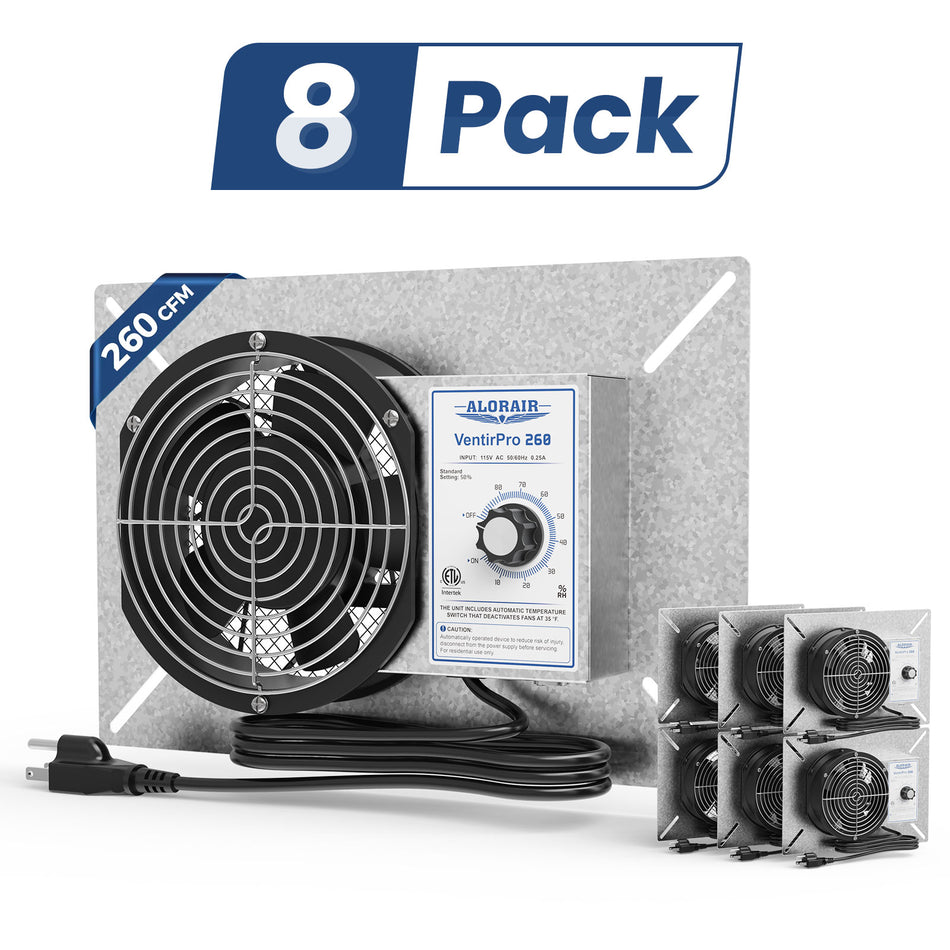 AlorAir Wholesale Packs Ventirpro 260 Crawl Space Fan (pack of 8/20/30)