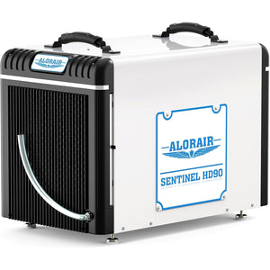 AlorAir 198 PPD Crawl Space Dehumidifiers with Drain Hose | Sentinel HD90 (White) | Size for 2600 sq.ft