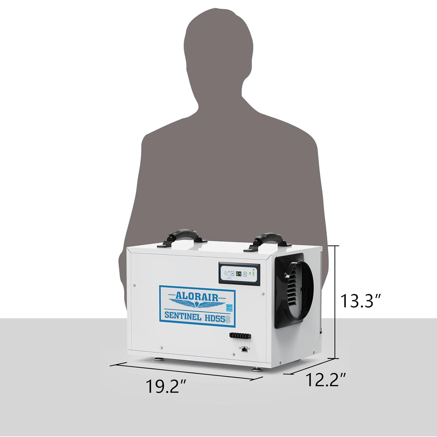 AlorAir 120 PPD Crawl Space Dehumidifiers with Drain Hose | Sentinel HD55S (White) | Size for 1300 sq.ft