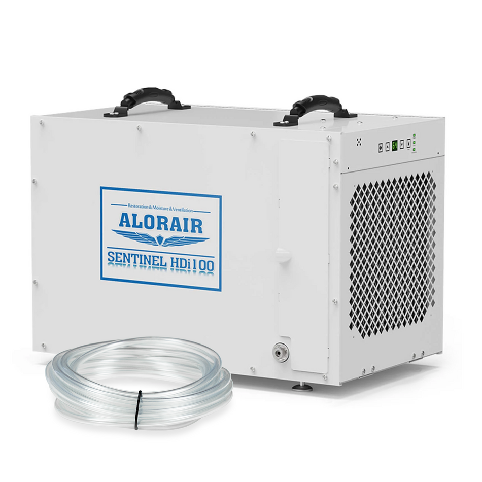 AlorAir 220PPD Crawl Space Dehumidifier with Pump and Drain Hose | Sentinel HDi100 (White) | Size for 2900 sq.ft