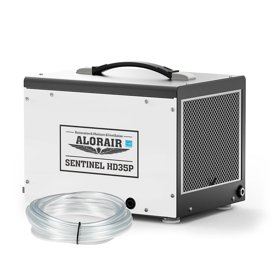 AlorAir 70 PPD Crawl Space Dehumidifier with Pump and Drain Hose | Sentinel HD35P | Size for 1000 sq.ft