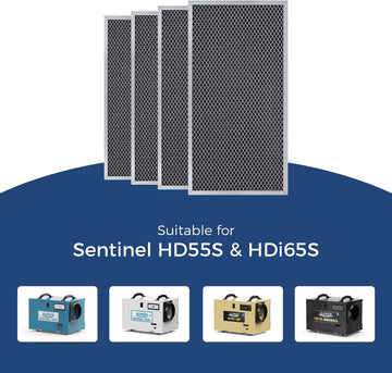 AlorAir® 4 Pack MERV-1 Filter for HD55/HD55S/HDi65/HDi65S