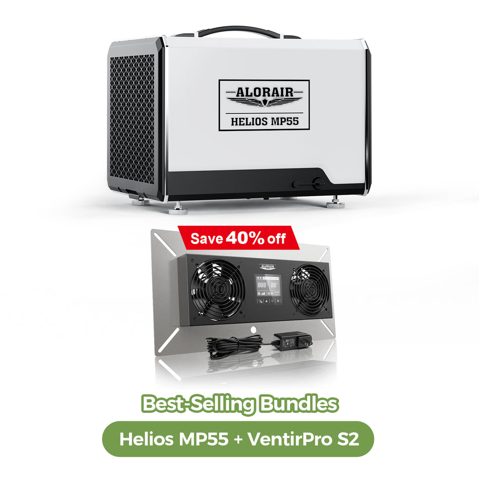 Helios MP55 Crawl Space Dehumidifier and VentirPro-S2 Ventilation Fan Comb | Crawl Space Moisture Solution