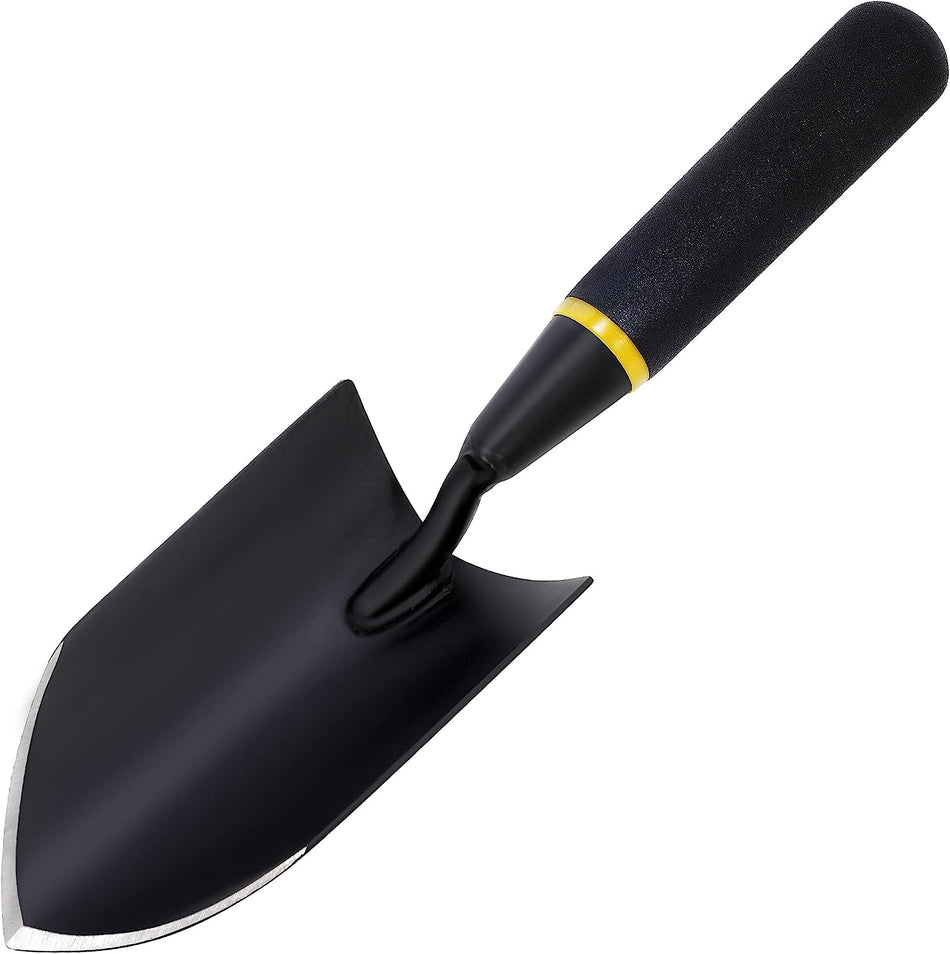 Digging Small Shovel, Heavy Duty Small Shovel Digging Tool, Carbon Steel  Trowel with Rubberized Handle, Hardworking Farmer's Multi-Purpose Shovel for Digging, Planting and Transplanting