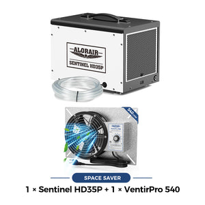 Alorair Combo Package for Crawl Spaces,Basements | Sentinel HD35P and  Ventirpro 540