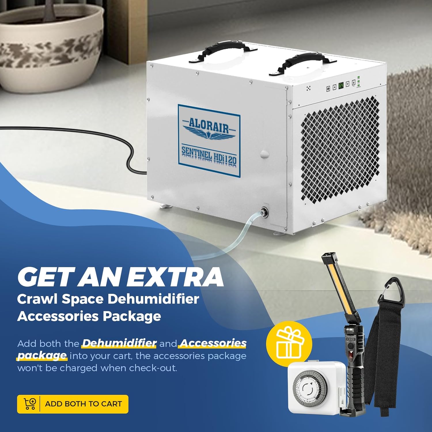 Alorair Sentinel HDi120 Whole House Dehumidifier 120 Pint
