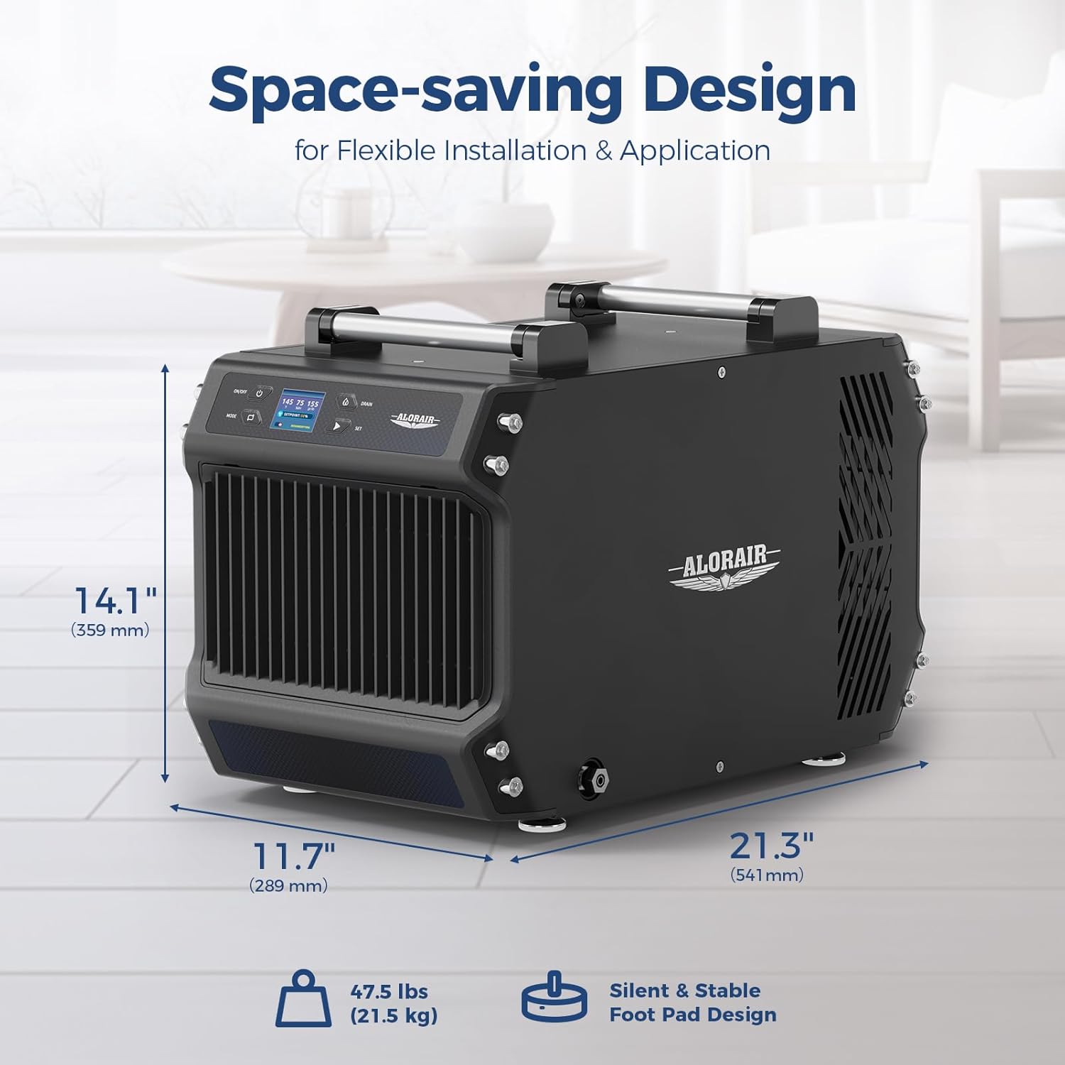 Alorair 145 PPD Crawl Spaces Dehumidifier with Pump and Drain Hose | Galaxy 60P | Size for 1800 sq.ft