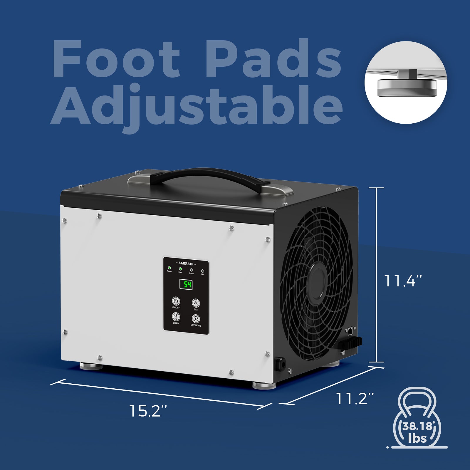 AlorAir 70 PPD Crawl Space Dehumidifier with Pump and Drain Hose | Sentinel HD35P | Size for 1000 sq.ft