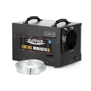 AlorAir 120 PPD Crawl Space Dehumidifiers with Pump and Drain Hose | Sentinel HDi65S (Black) | Size for 1300 sq.ft