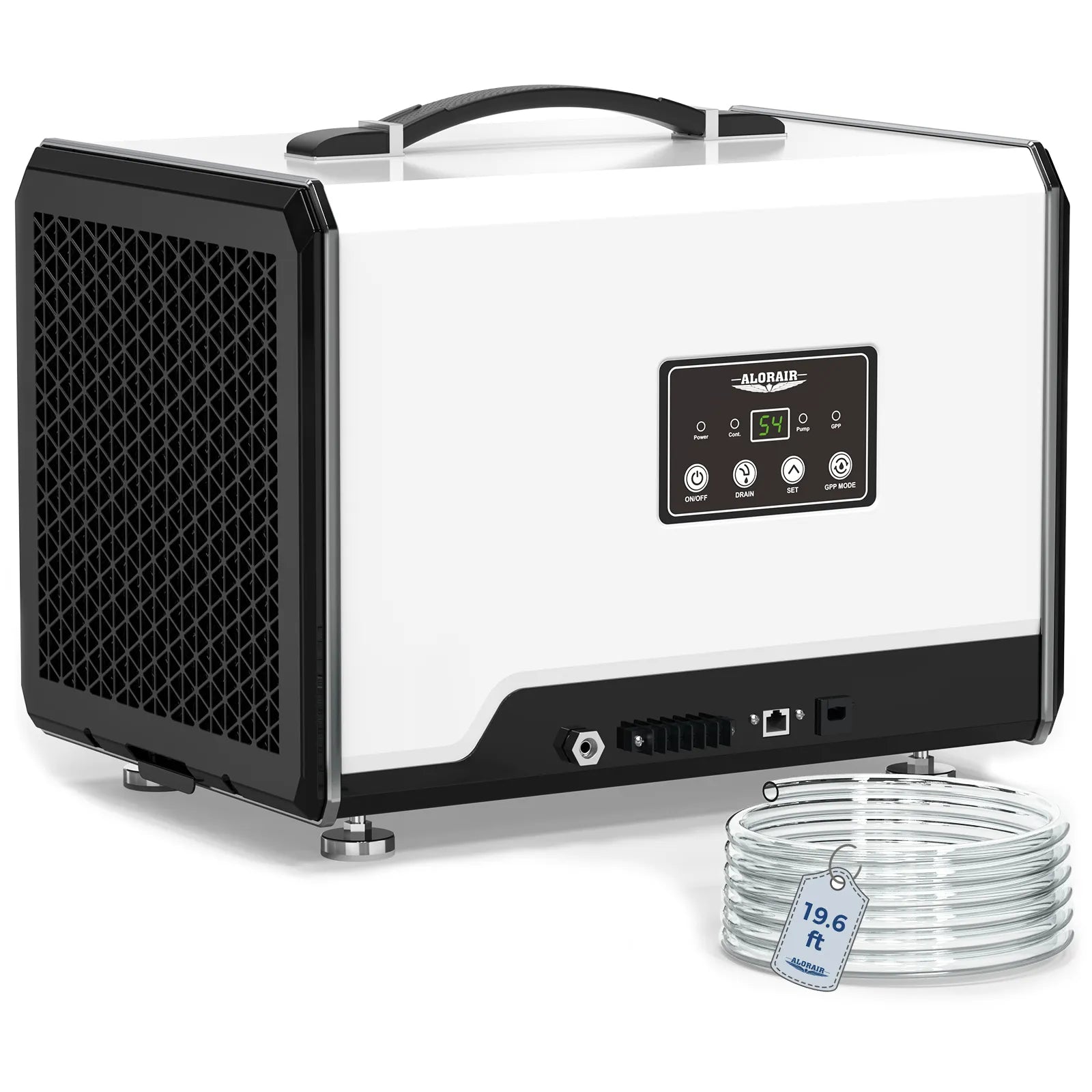 AlorAir 120 PPD Crawl Space Dehumidifier with Pump and Drain Hose | Helios MP55 | Size for 1500 sq.ft
