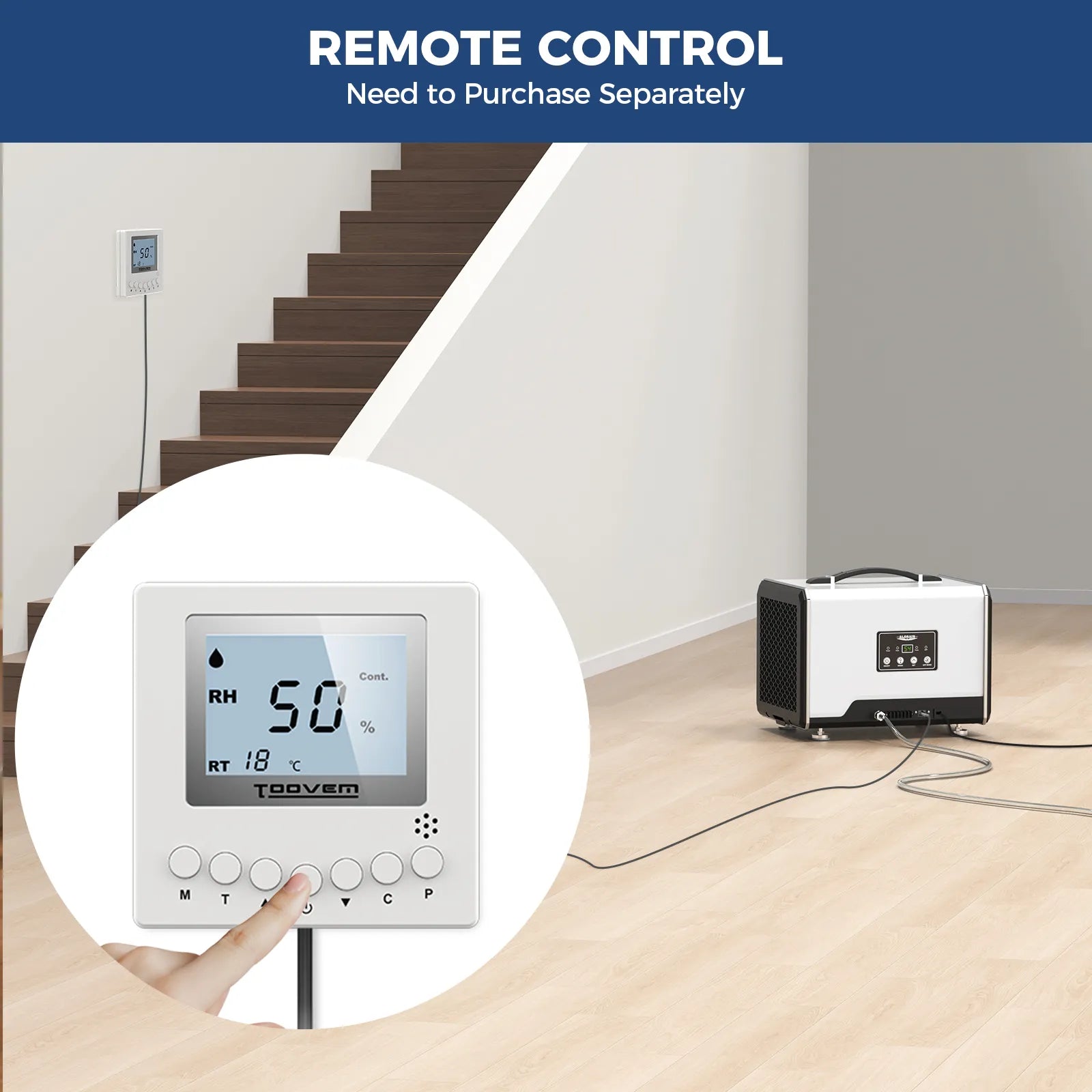 AlorAir 70 PPD Crawl Space Dehumidifier with Pump and Drain Hose | Helios MP35 | Size for 1000 sq.ft