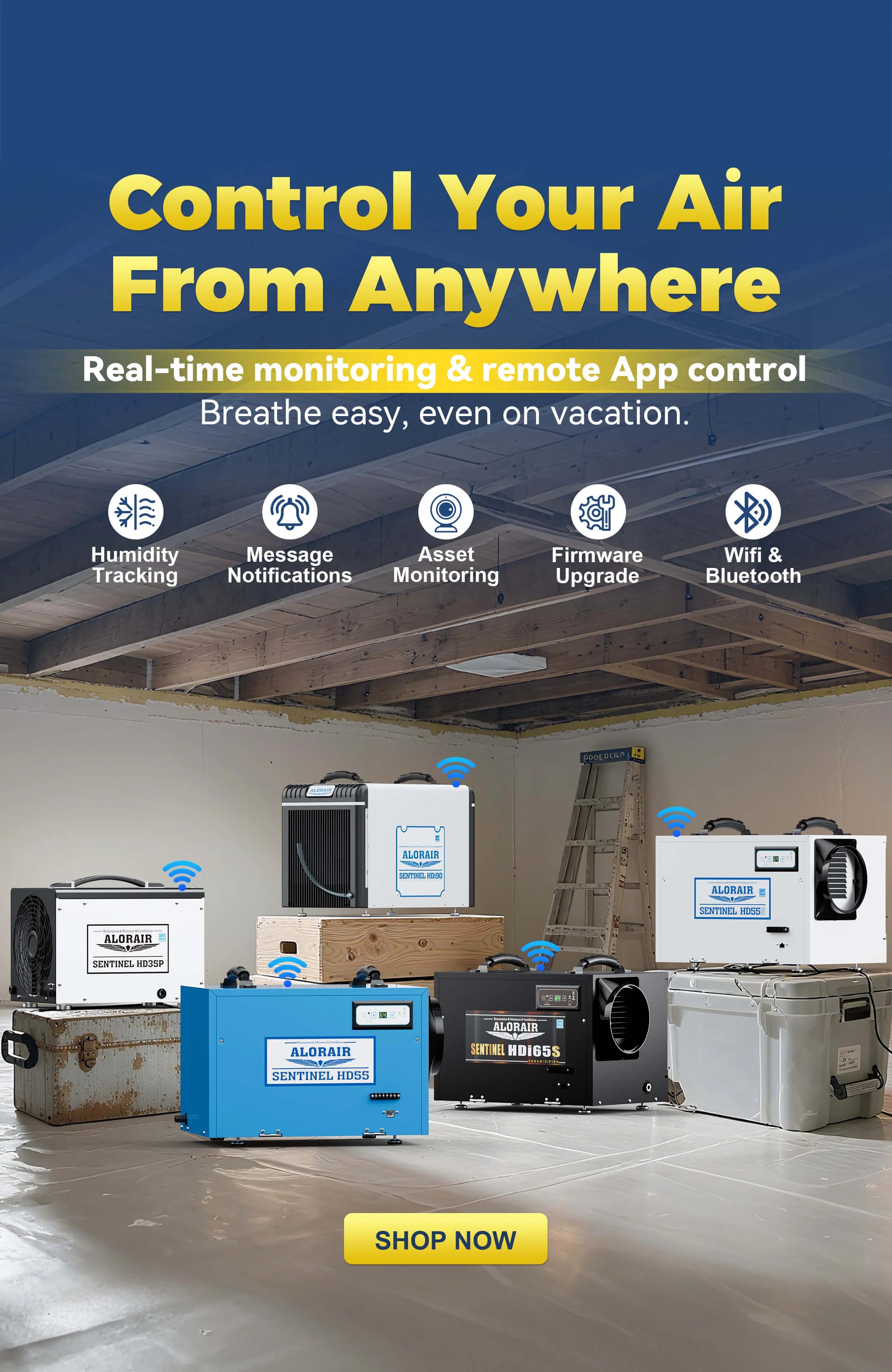 AlorAirCrawlspace WIFI Dehumidifiers M