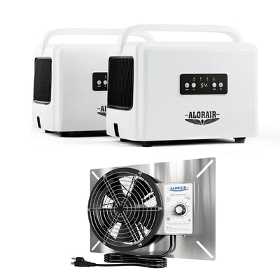 Helios D35 Energy Star Crawl Space Dehumidifier and Ventirpro 540S Ventilation Fan Combo | Basement Moisture Control System