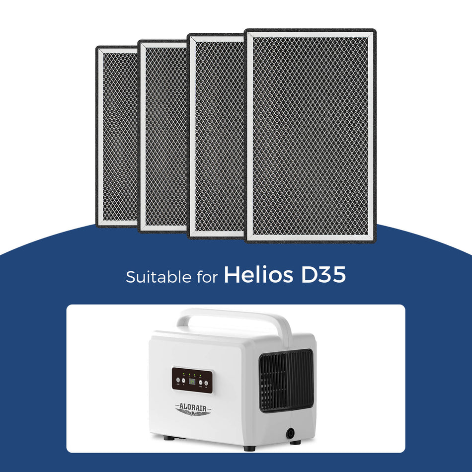 AlorAir® 4 Pack MERV-1 Filter for Helios D35 Crawl Spaces Dehumidifiers