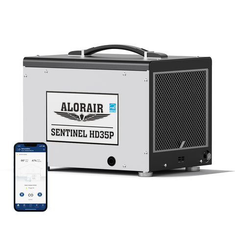 AlorAir WiFi 70 PPD Crawl Space and Basement Dehumidifier | Sentinel HD35P WiFi | Up to 1000 Sq Ft