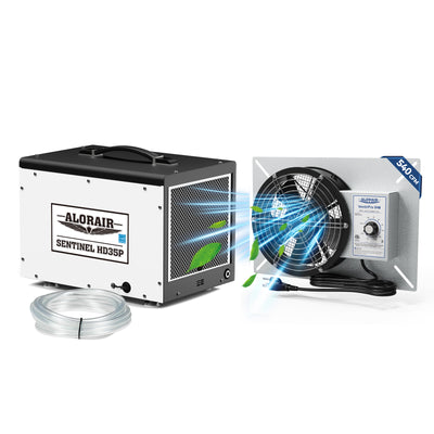 Alorair Combo Package for Crawl Spaces,Basements | Sentinel HD35P and  Ventirpro 540