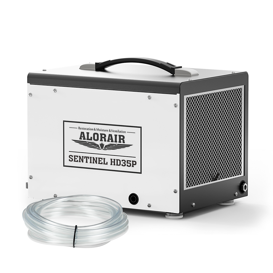 AlorAir 70 PPD Crawl Space Dehumidifier with Pump and Drain Hose | Sentinel HD35P | Size for 1000 sq.ft