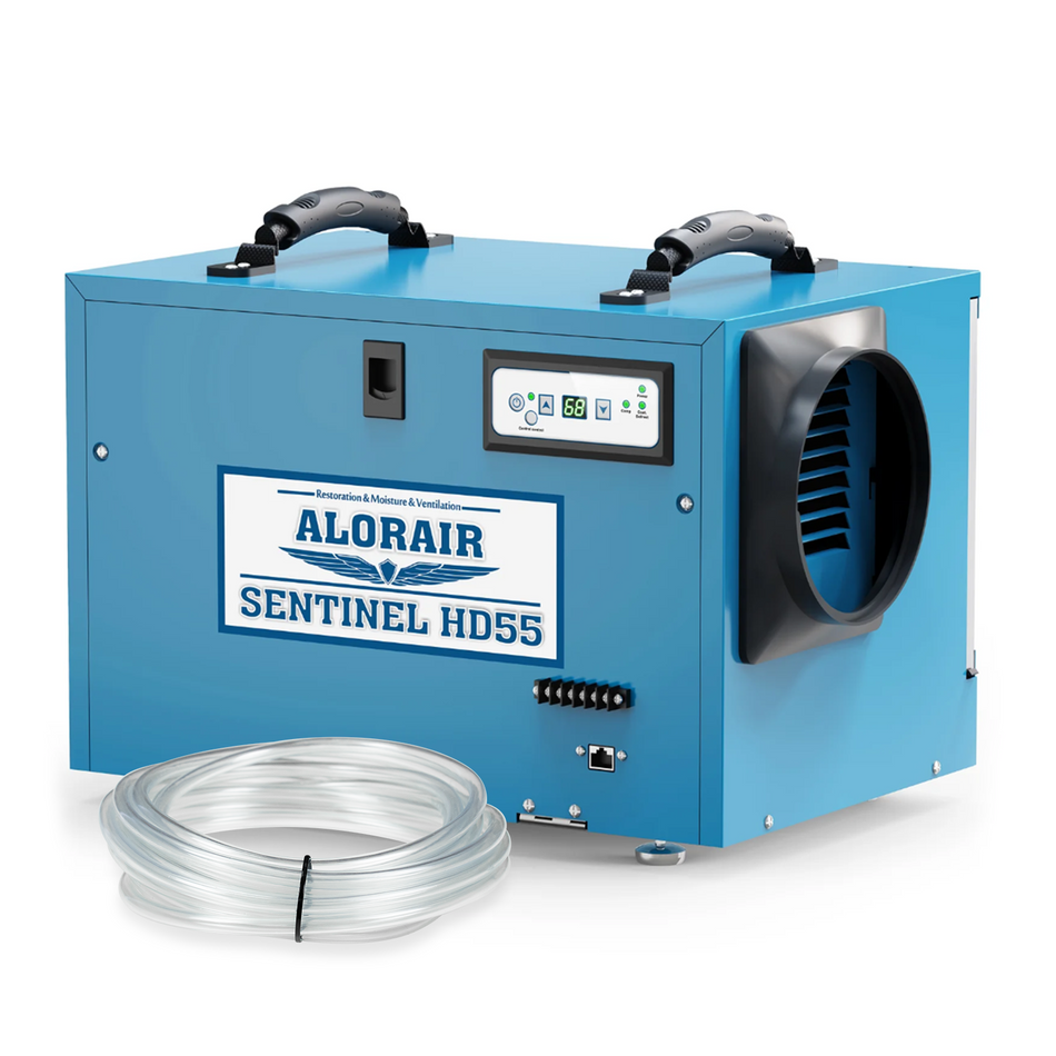 AlorAir 113 PPD Crawl Space Dehumidifiers with Drain Hose | Sentinel HD55 (Blue) | Size for 1200 sq.ft