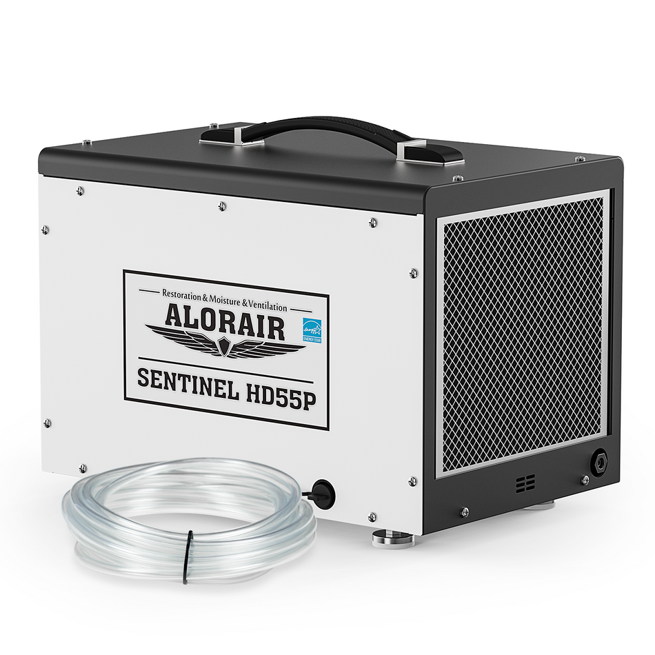 AlorAir 120 PPD Crawl Space Dehumidifier with Pump and Drain Hose | Sentinel HD55P | Size for 1500 sq.ft