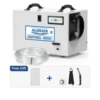 AlorAir 120 PPD Crawl Space Dehumidifiers with Drain Hose | Sentinel HD55S (White) | Size for 1300 sq.ft