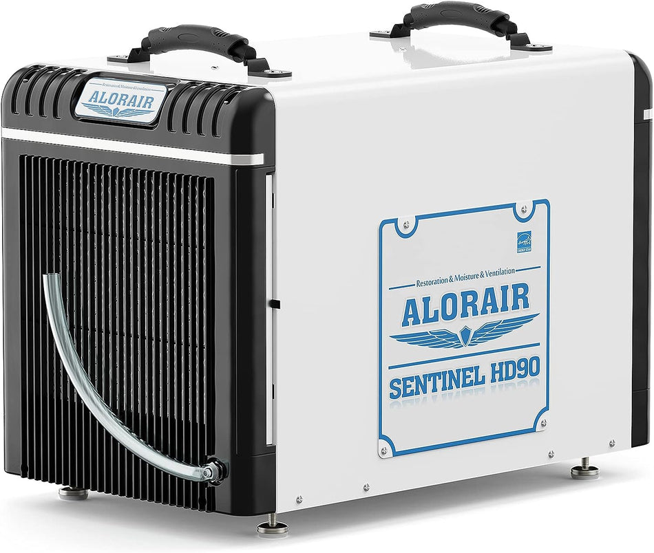 AlorAir 198 PPD Crawl Space Dehumidifiers with Drain Hose | Sentinel HD90 (White) | Size for 2600 sq.ft