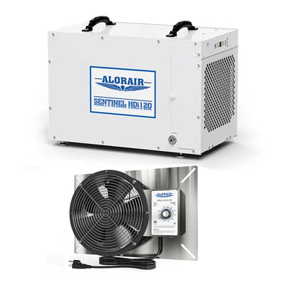 Sentinel HDi120 Dehumidifier and VentirPro 720S Ventilation Fan Combo | Basements Moisture Control System