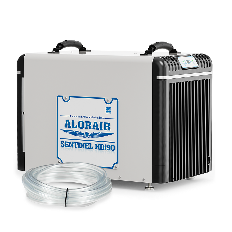 AlorAir 198 PPD Crawl Space Dehumidifiers with Pump and Drain Hose | Sentinel HDi90 | Size for 2600 sq.ft