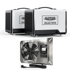 Helios MP35 Crawl Space Dehumidifier and VentirMax 570SD Ventilator Fan Combo | Basement Moisture Control System