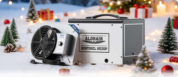 Alorair Combo Package for Crawl Spaces,Basements | Sentinel HD35P and  Ventirpro 540