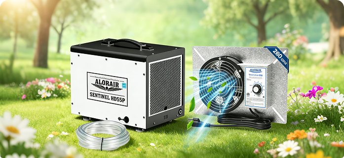 Alorair Combo Package for Crawl Spaces,Basements | Sentinel HD35P and  Ventirpro 540
