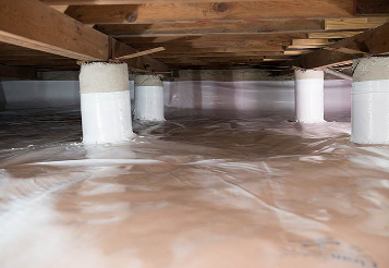 Where to place a dehumidifier in crawl space?