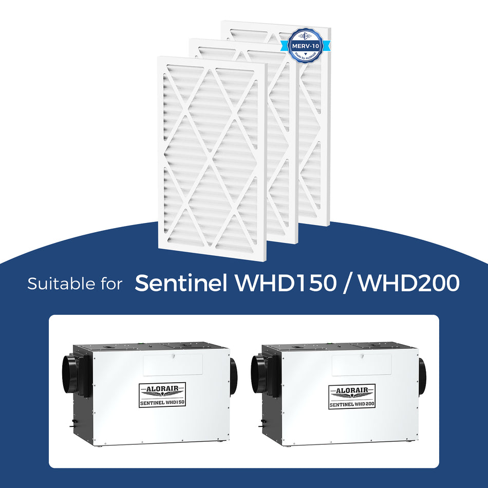 AlorAir® 3 Pack MERV-10 Air Filter for Sentinel WHD150/200 Dehumidifiers