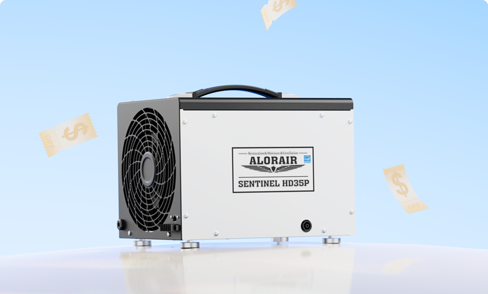 AlorAir 70 PPD Crawl Space Dehumidifier with Pump and Drain Hose | Sentinel HD35P | Size for 1000 sq.ft