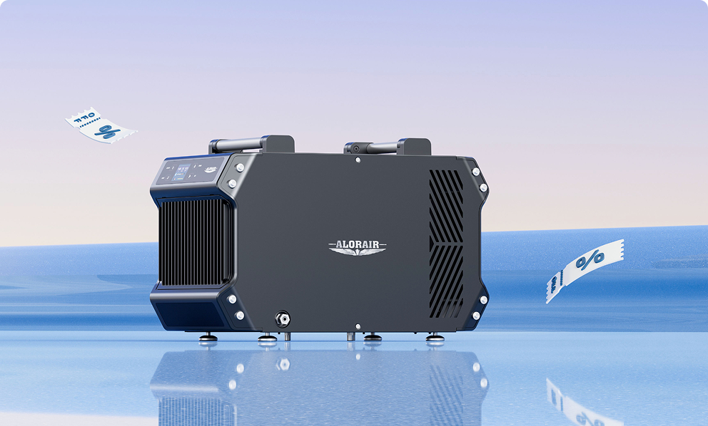 AlorAir 145 Pint Crawlspace Dehumidifiers with Drain Hose | Galaxy 60 | Size for 1800 Sq.Ft