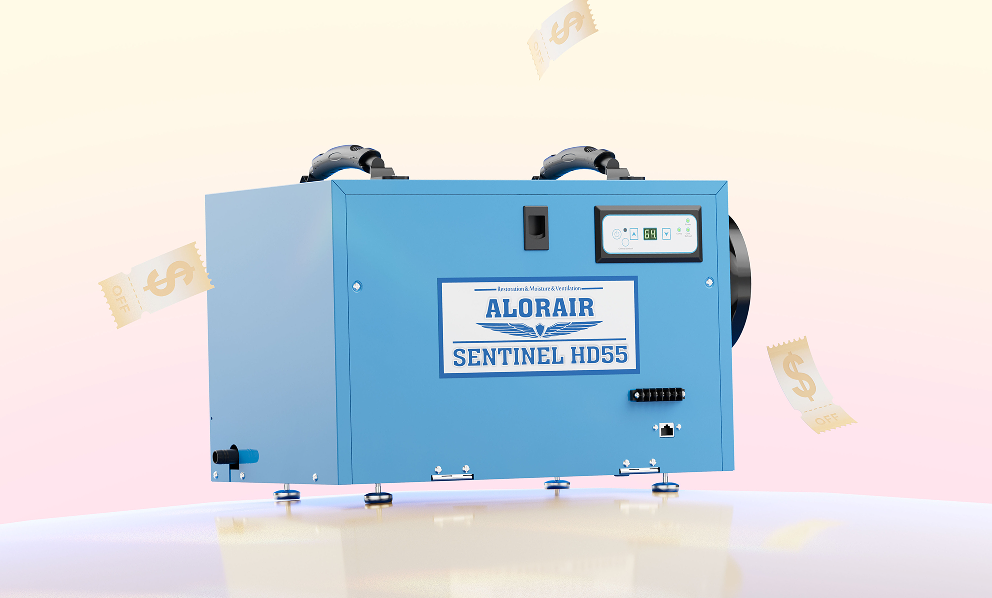 AlorAir 113 PPD Crawl Space Dehumidifiers with Drain Hose | Sentinel HD55 (Blue) | Size for 1200 sq.ft