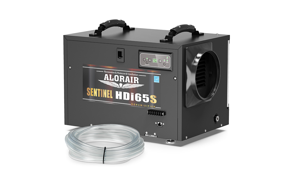 AlorAir 120 PPD Crawl Space Dehumidifiers with Pump and Drain Hose | Sentinel HDi65S (Black) | Size for 1300 sq.ft
