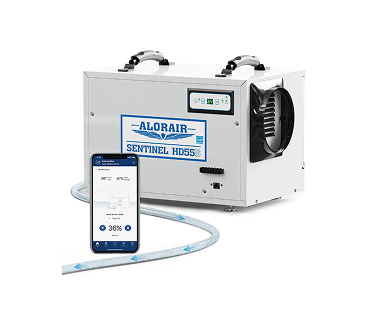 AlorAir® App Controlled  120 PPD Dehumidifier | Sentinel HD55S White WIFI | Size for 1300 sq.ft