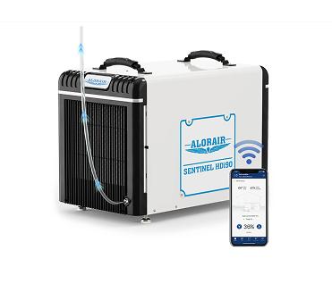 AlorAir WiFi 198 PPD Crawl Space Dehumidifier with Condensate Pump | Sentinel HDi90 WiFi | Size for 2600 sq.ft
