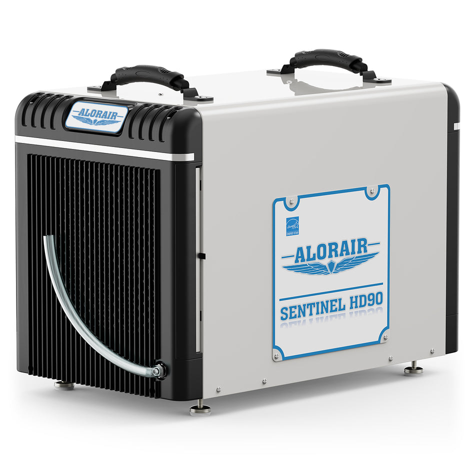 AlorAir 198 PPD Crawl Space Dehumidifiers with Drain Hose | Sentinel HD90 (White) | Size for 2600 sq.ft