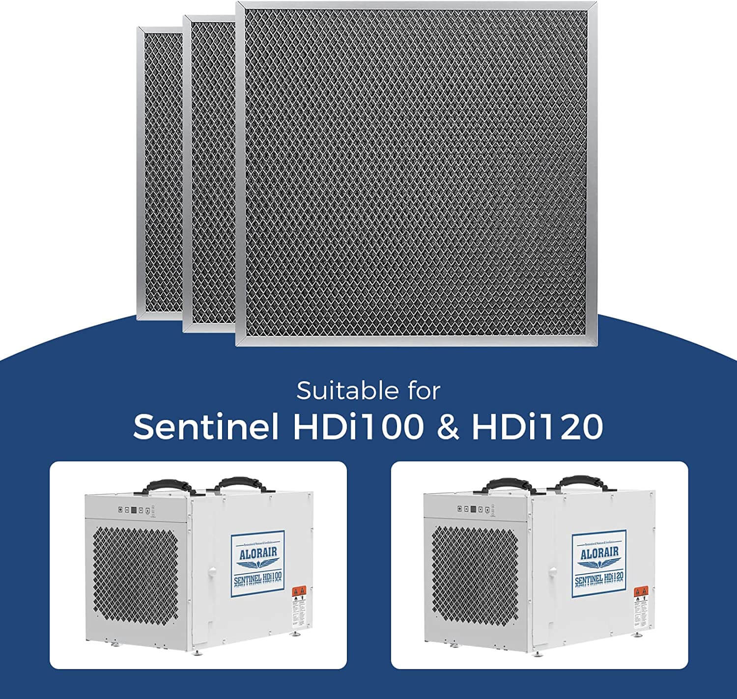 AlorAir® 3-Pack MERV-1 Filter for Sentinel HDi100/HDi120 ...